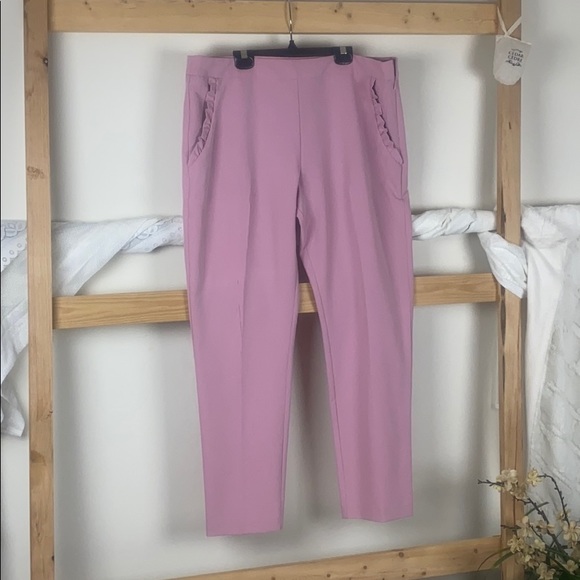 Primark Blush Pink Ruffled Trouser Pants - Picture 1 of 7